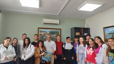 Από την συνάντηση του Δημάρχου Μυτιλήνης, Παναγιώτη Χριστόφα με τους μαθητές 