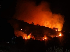 Αντιμετώπιση πύρινων μετώπων σε Σκαλοχώρι και Βατούσα